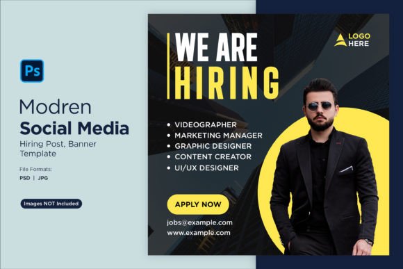 Attract Top Talent with a Polished Social Media Post Design Template