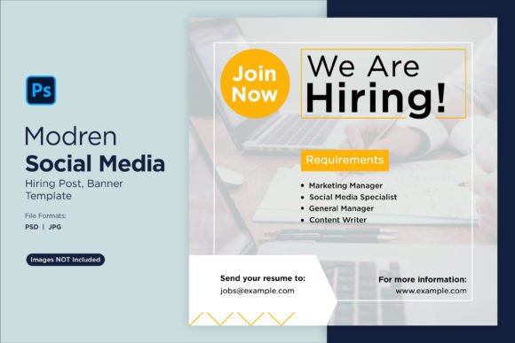 Attract Top Talent with a Professional Social Media Post Template
