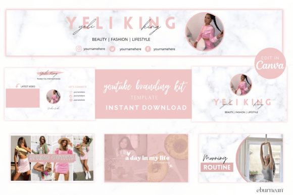 Beauty Blogger YouTube Branding Kit: A Complete Visual Identity