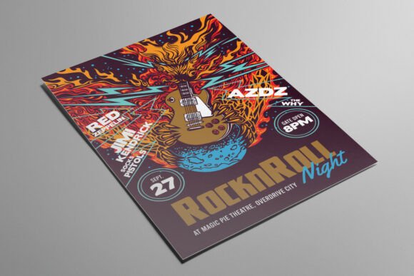 Capture the Energy of a Live Show with This Illustrated Flyer