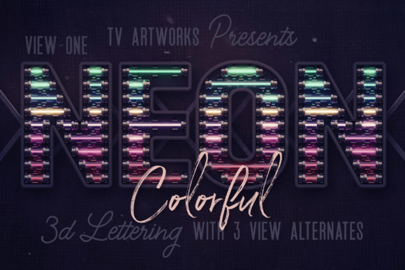 Colorful Neon 3D Lettering: A Guide to Vibrant Digital Design