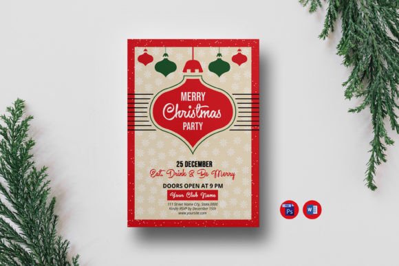 Design a Festive Christmas Party Flyer Template
