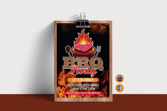 Design a Sizzling Summer Bash with This BBQ Flyer