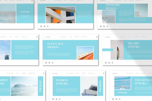 Discover the OTSUKA PowerPoint Template: 48 Slides of Modern Elegance
