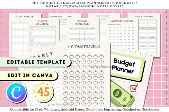 Editable Canva Budget Planner Templates for Your Finances