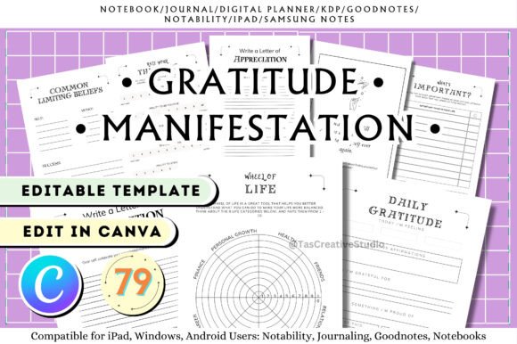 Manifestation Gratitude Canva Templates: Your Digital Toolkit for Mindful Planning