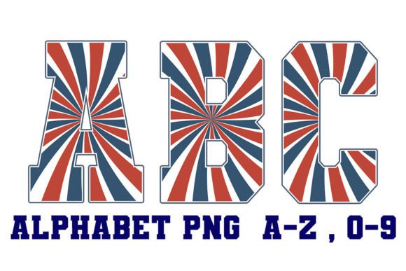 Retro Patriotic Alphabet Letters: Vintage American Charm