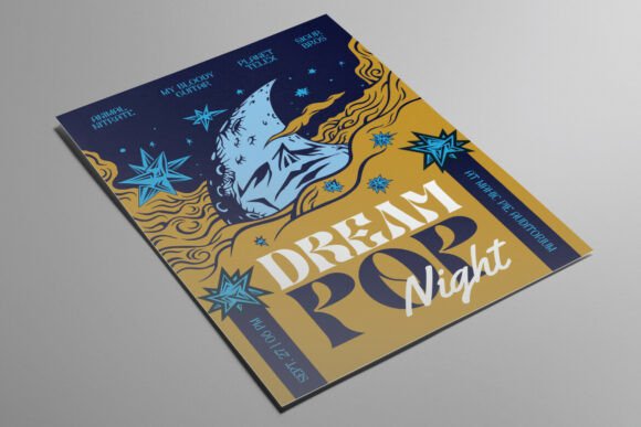 Sleeping Moon Dream Pop Band Flyer: A Guide to Ethereal Poster Design