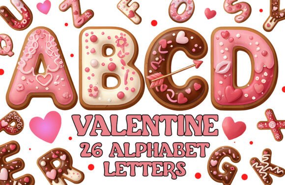 Valentine's Alphabet Letters: A Sublimation Font for Creative Projects