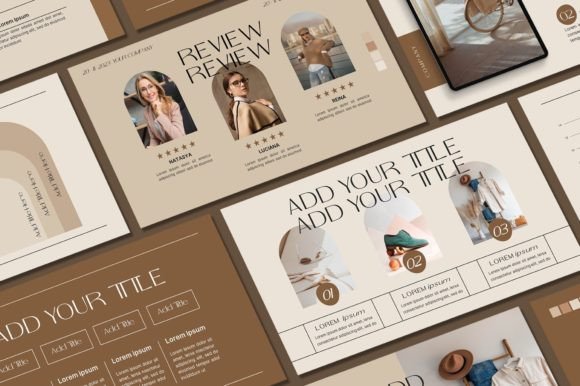 Warm and Professional: Brown PowerPoint Template for Business