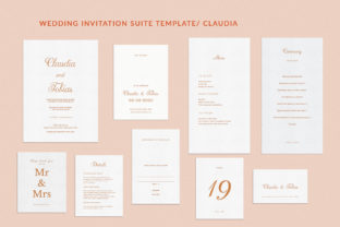 Wedding Invitation Suite Claudia: Classic Warmth for Your Celebration